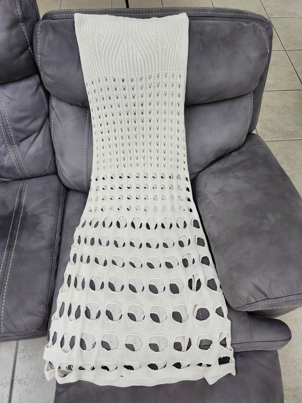 Strapless Crochet Maxi Dress in Cream - Picture 3 of 3